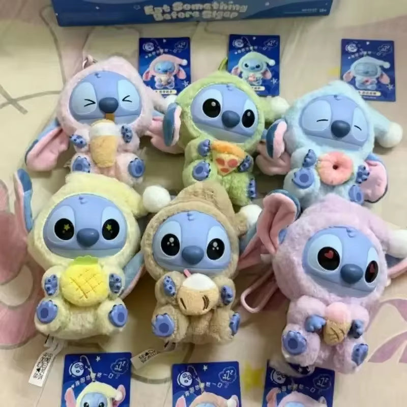 2025Hot Stitch Eat Something before Sleep Series Blind Box Plush Vinyl Toys Cute Doll Labu V3 Mystery Box Bag Pendant Decor Gift
