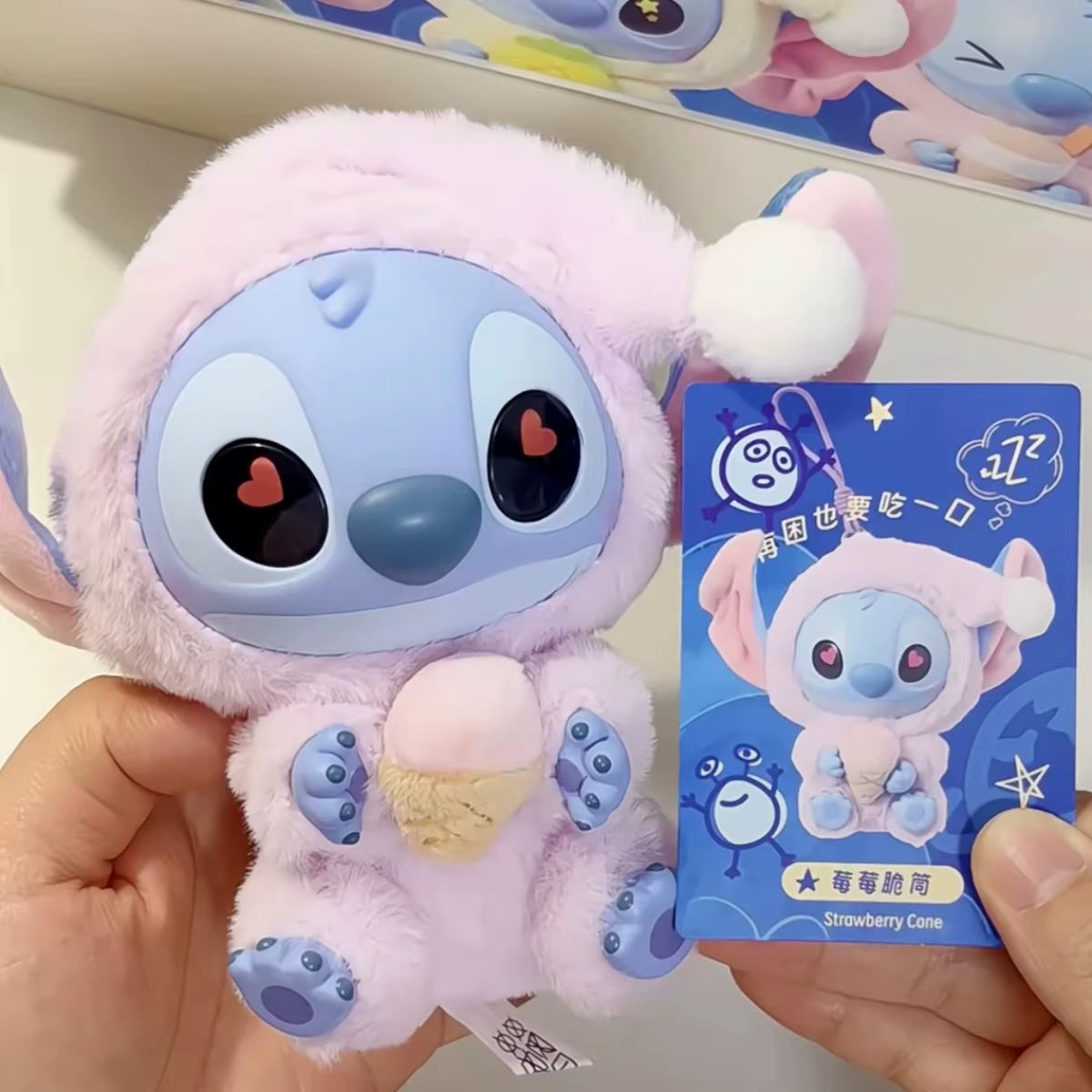 2025Hot Stitch Eat Something before Sleep Series Blind Box Plush Vinyl Toys Cute Doll Labu V3 Mystery Box Bag Pendant Decor Gift